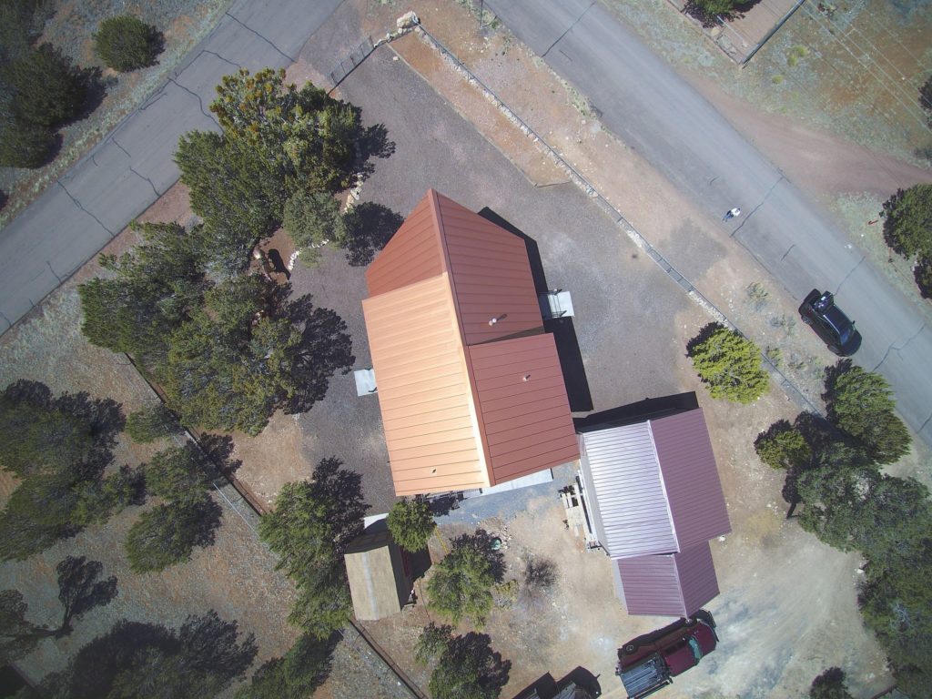 A new metal roof from above