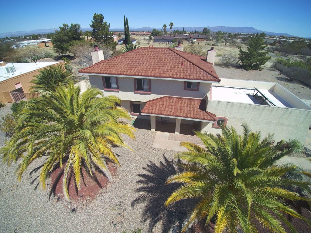 A stone coated steel roof in Arizona that looks like roofing tiles.